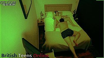 Voyeur couple's first time airbnb fuck in costumes pantyhose!