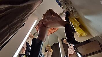 Hidden cam catches hot girl trying sexy clothes in dressing room