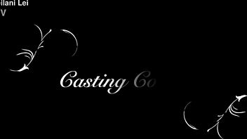 amateur casting couch trailer features brunette milf interview and pussy licking on sofa