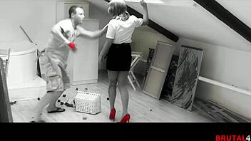 blonde bitch boss gets licked blown and fucked hard in full pov scene