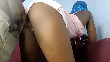 Masked babe flashes natural big tits and juicy ass tease!