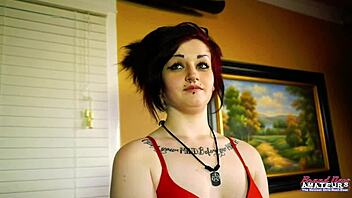 Tattooed Marcie's Deepthroat Thrill Fuels Her Pulsing Pussy Pounding