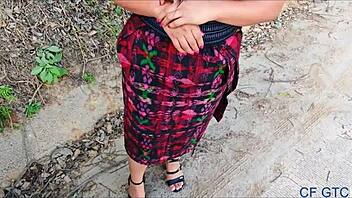 Sexy latina big ass bent over doggystyle after street fight with boyfriend