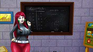 Chubby Milf Teacher Teases Huge Tits In Game Remake