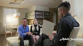 Bride and groom rim asses wildly with Renato Emmanuel Torquemada Georgia Koneva in threesome wedding sex