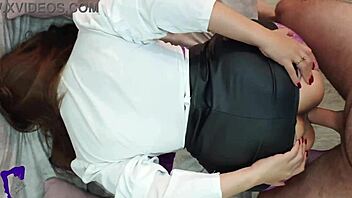 Hot latina milf roommate masturbates pov doggystyle blowjob cum