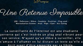 impossible detention french femdom anal with audio 🔥😈