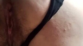 Chubby hairy babe masturbates curvy ass desperately