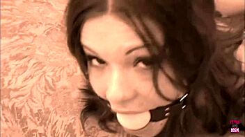 a cute redhead roughly double penetrated fisted and gulps cum