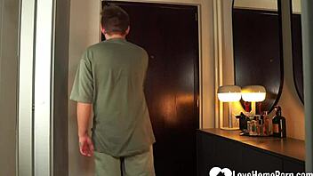 Picked Up Tattoo Redhead Babe Kneels for Divine Sucking Blowjob and Handjob!