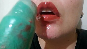 nova no x: tia lola slurps and drools on juicy tits massage