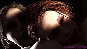 jill and claire grind in lesbian fingering frenzy