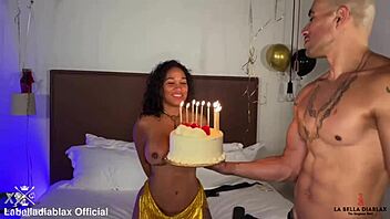 labelladiablax takes king noire's bbc while hubby films deep!