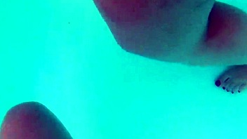 husband films latina wife mmf threesome at hotel pool