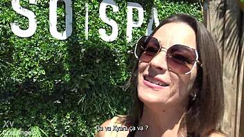 Kyara Nyx tours Abso Spa swinger club with steamy French passion and group play