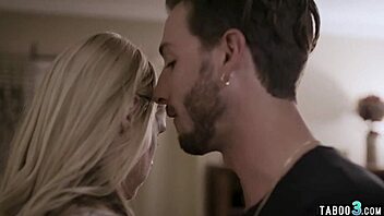 Naughty teen begs curvy bisexual milf to share big tits threesome with boyfriend