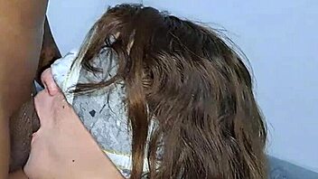 Curvy stepsis teases and strokes big cock playfully