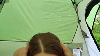 waking up to risky pov camping sex with my girl outdoors early morning