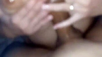 first time anal creampie with boyfriend ends in cum on my big natural tits