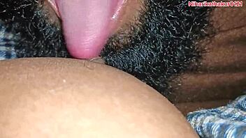 fondling mature big tits sucking nipples