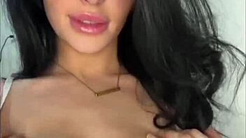 Horny teen student masturbates squirting on webcam solo
