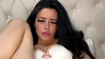 Horny teen student masturbates squirting on webcam solo