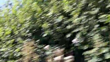 Naughty Housewife Flashes Tits in Car Selfie