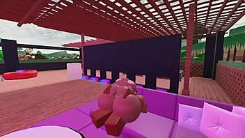 big ass black shemale teases with her thick cock bulge