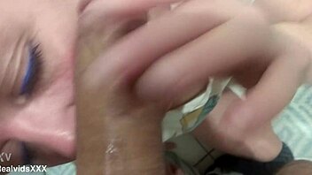super close bathroom pounding with busty mature wife