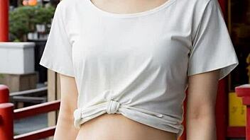 SEXY CHINESE LINGERIE MODELS SHOW BAREFOOT PANTIES IN CHINATOWN