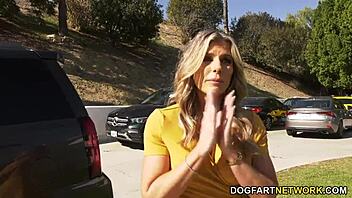 cory chase chokes on big black cocks in sloppy interracial blowbang