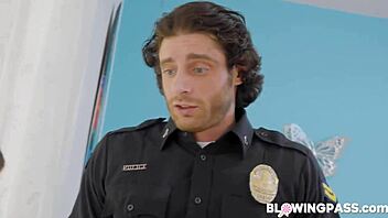 can this teen babe handle deepthroating that police monster cock all sloppy?