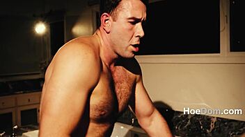 shaving balls with moans echoing intimately in bathroom 💦