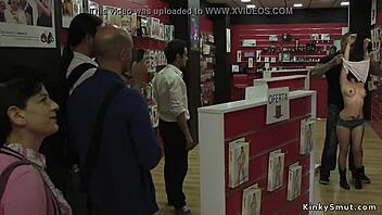 spanish bdsm slut bound paraded fucked in public streets