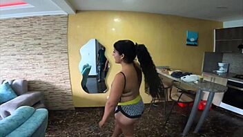 slutty latina dances submissively craving my thick cock alone