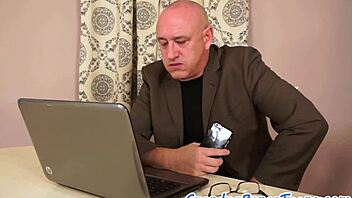 High-Heeled Babe Craves Old Man's Deep Thrusts