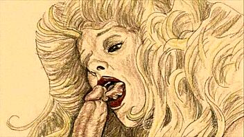 Detailed Vintage Erotic Retro Antique Drawings