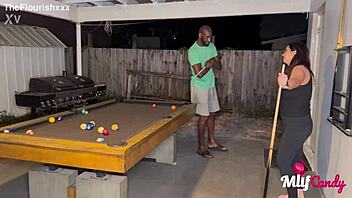 Milf Samantha Loses Pool Game Takes Monster BBC