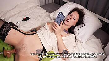 hey, watch this skinny pierced teen rip clothes and fuck juicy pussy with dildo on bed