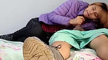 Cornudo Boyfriend Watches Stepsis Ride Raw Peruvian Teen Pussy