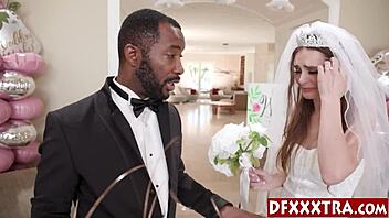 Aften Opal fucks black cocks gangbang rough wedding night