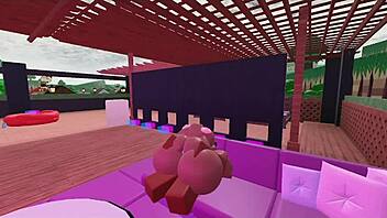 big ass black shemale teases with her thick cock bulge