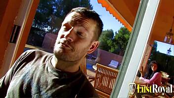 juliana val and yesenia rock share big cock threesome pool fuck