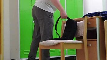 Hey, watch me strip at work in sexy socks and shoes!