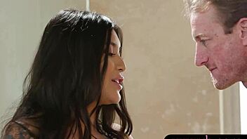 what if big tits masseuse tempts nasty client on nuru bed?