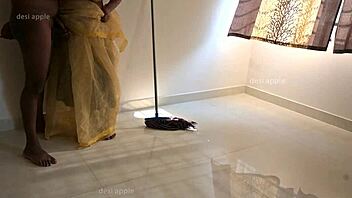 indian maid teases and plays seductively