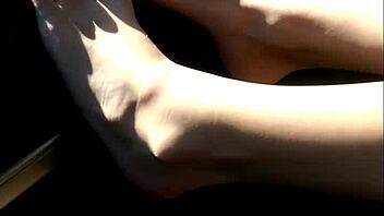 pedicured feet stroke cock in sensual post-manicure footjob