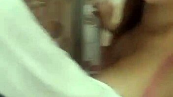 shower repair guy gets blowjob cum bath on tits