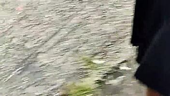 i can't stop watching my milf wife flash her big tits pantyless in the uber taxi