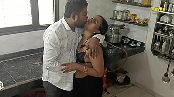 Desi Indian Kavita Bhabhi Kitchen Fuck Saggy Tits Missionary!